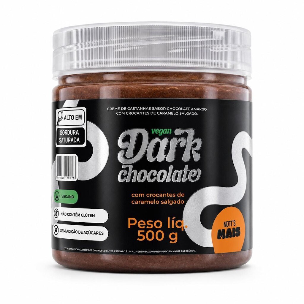 Creme Proteico de Castanhas 500g Nutts Mais - Dark Chocolate