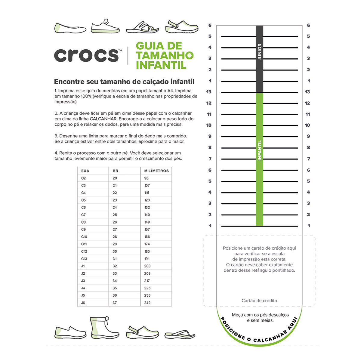 crocs infantil c9