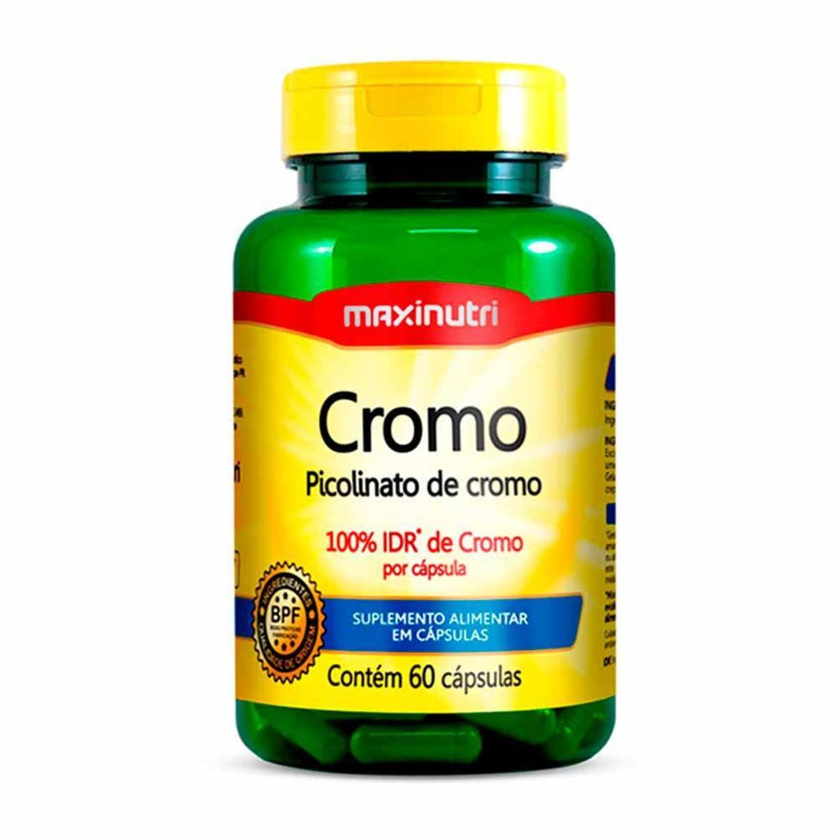 Cromo Picolinato de Cromo 100% IDR com 60 Capsulas Maxinutri Menor preço em Cromo Picolinato de Cromo 100% IDR com 60 Capsulas Maxinutri