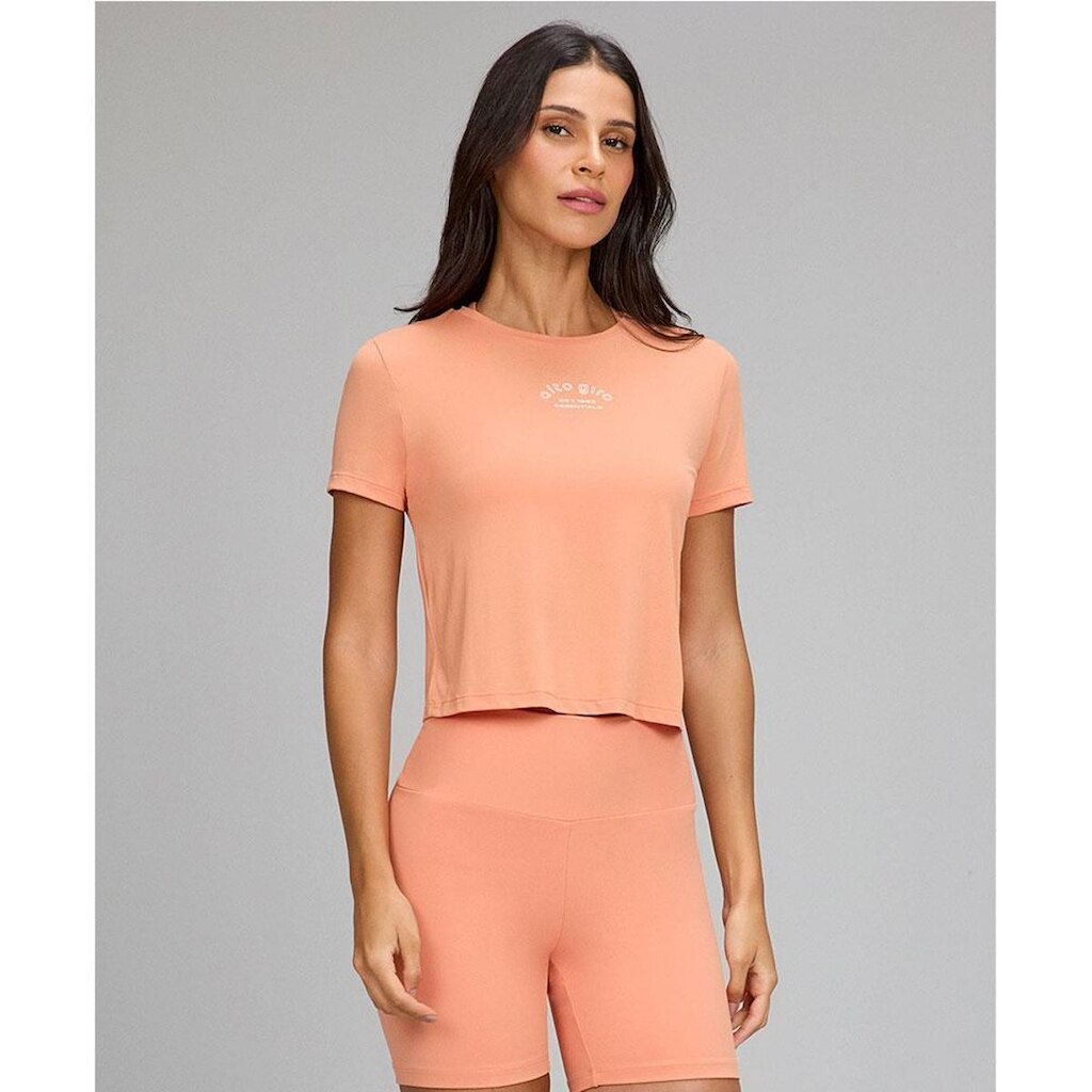 Cropped Alto Giro Essentials Laranja Pessego