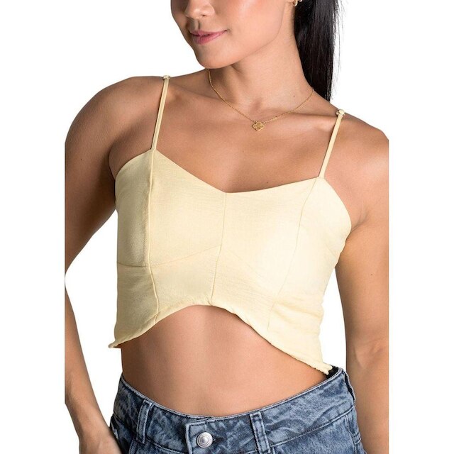 CROPPED BARRA ANATOMICA - AMARELO G