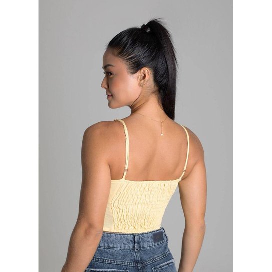 CROPPED BARRA ANATOMICA - AMARELO G