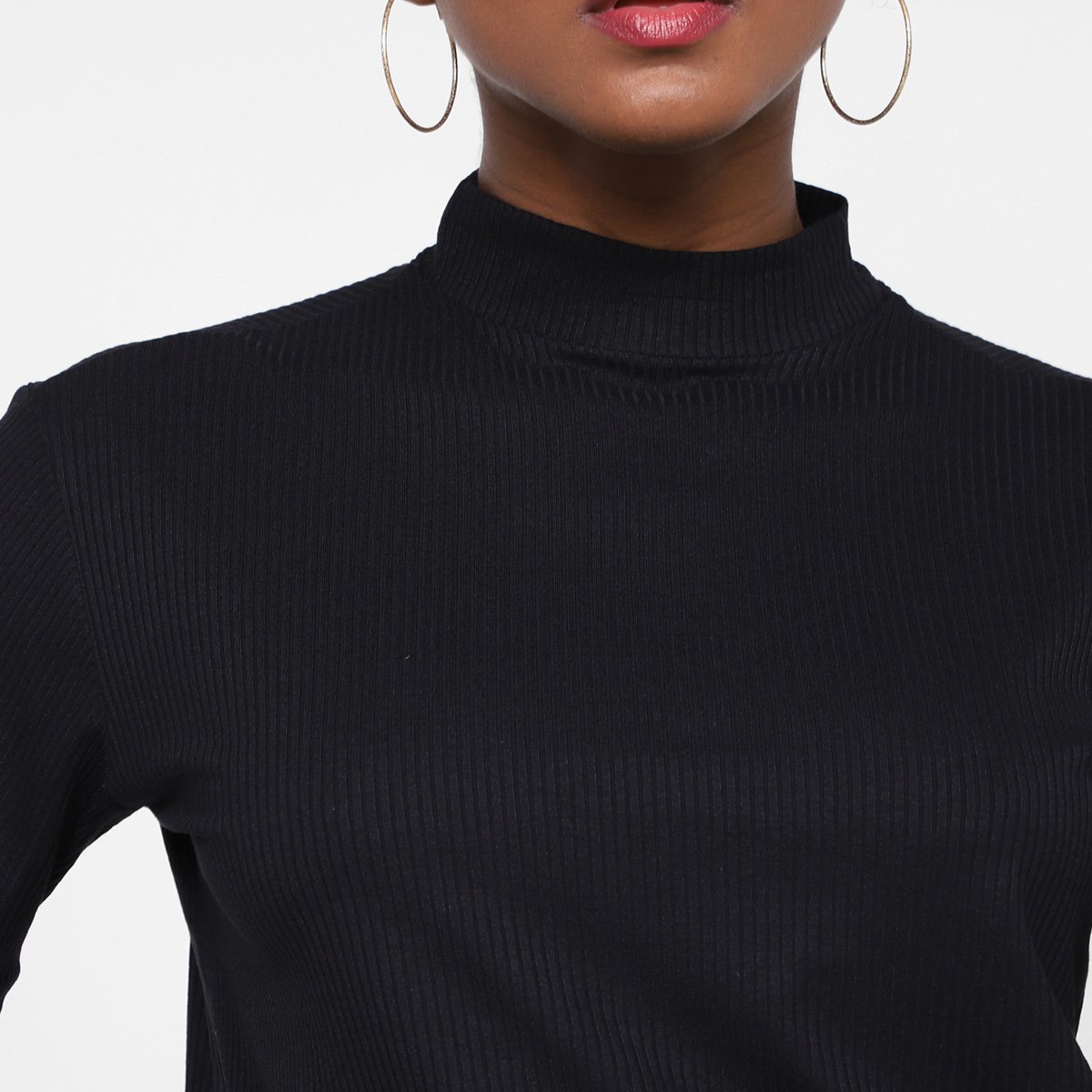 Cropped Canelado All's Gola Alta Feminino - 2