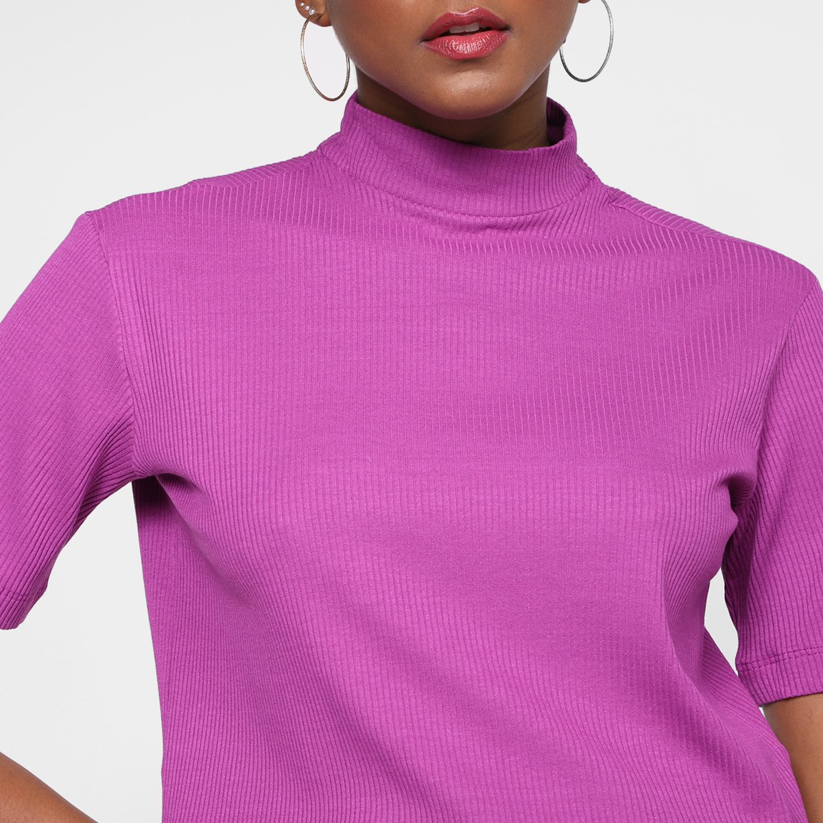Cropped Canelado All's Gola Alta Feminino - 2