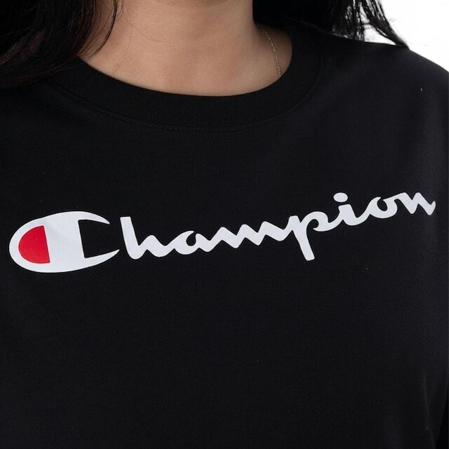 Cropped Champion Classic Script Black