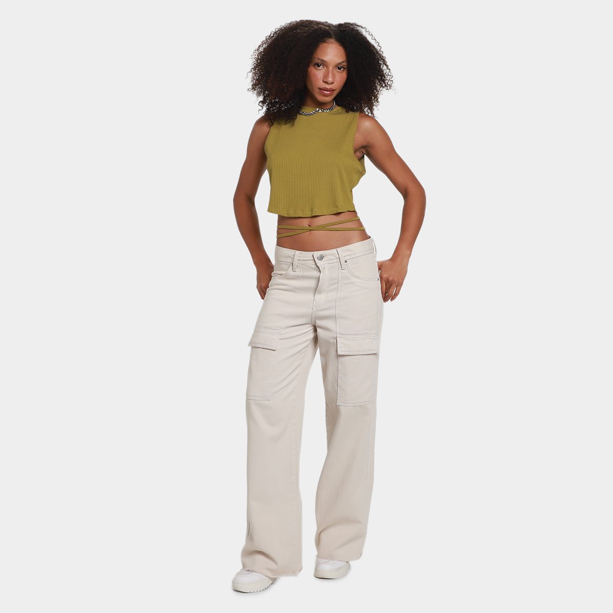 Cropped Colcci Canelado com Amarração Feminino - 4