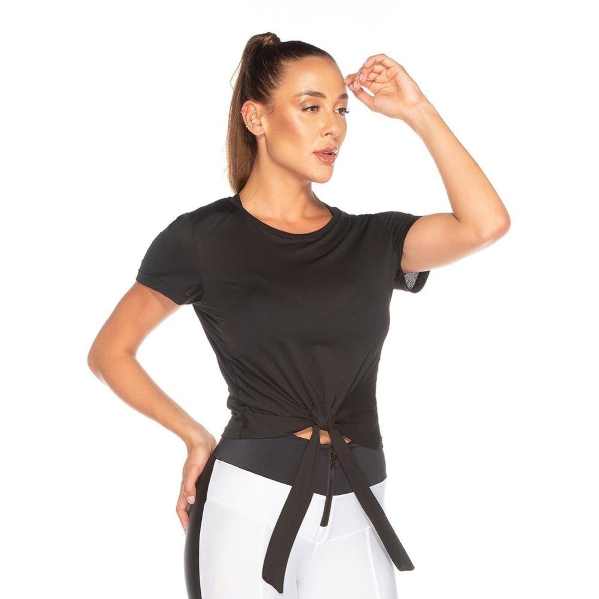 cropped preto de amarrar