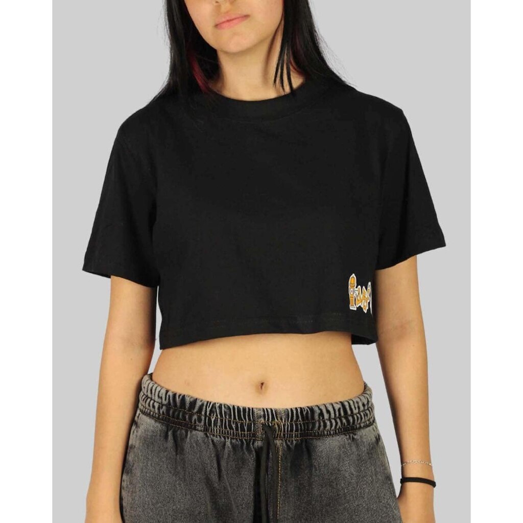 Cropped DR7 Street Logo Hidrante - Preto