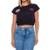 Cropped EckoRed Elástico Branco Off Casual Ecko Unltd - Preto