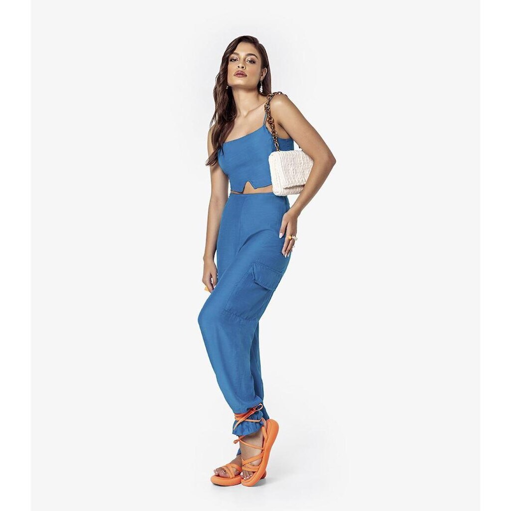 Cropped Feminino Alça Gloss