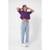 Cropped Feminino Basic Top Blusa Algodão Leve e Confortável - Roxo
