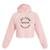 Cropped Feminino Moletom Estampa Jiu Jitsu Arm Lock Inverno - Rosa