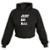 Cropped Feminino Moletom Estampa Jiu Jitsu Just Capuz Estilo - Preto