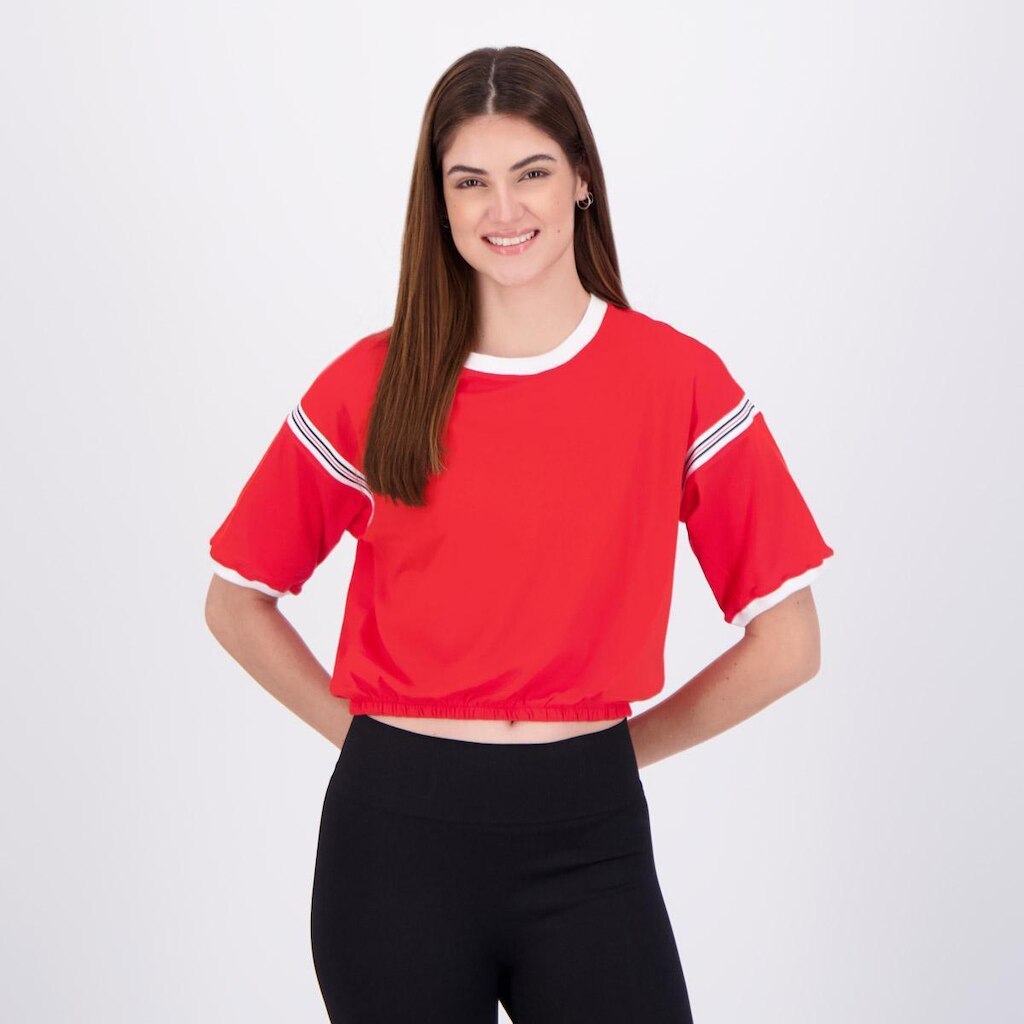 Cropped Fila Chevron Letter Feminino