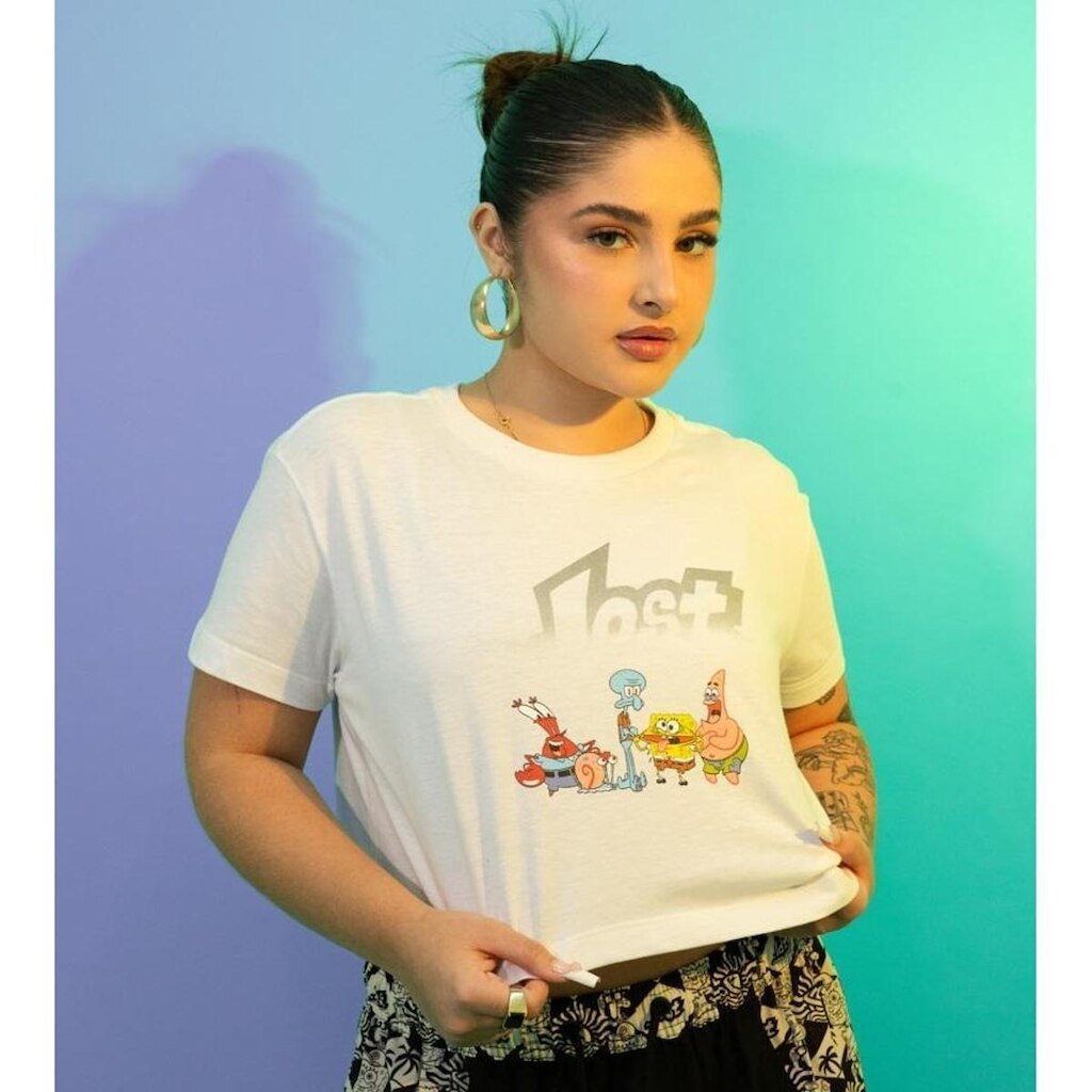 Cropped Lost 22622017C Bob Fun - Branco