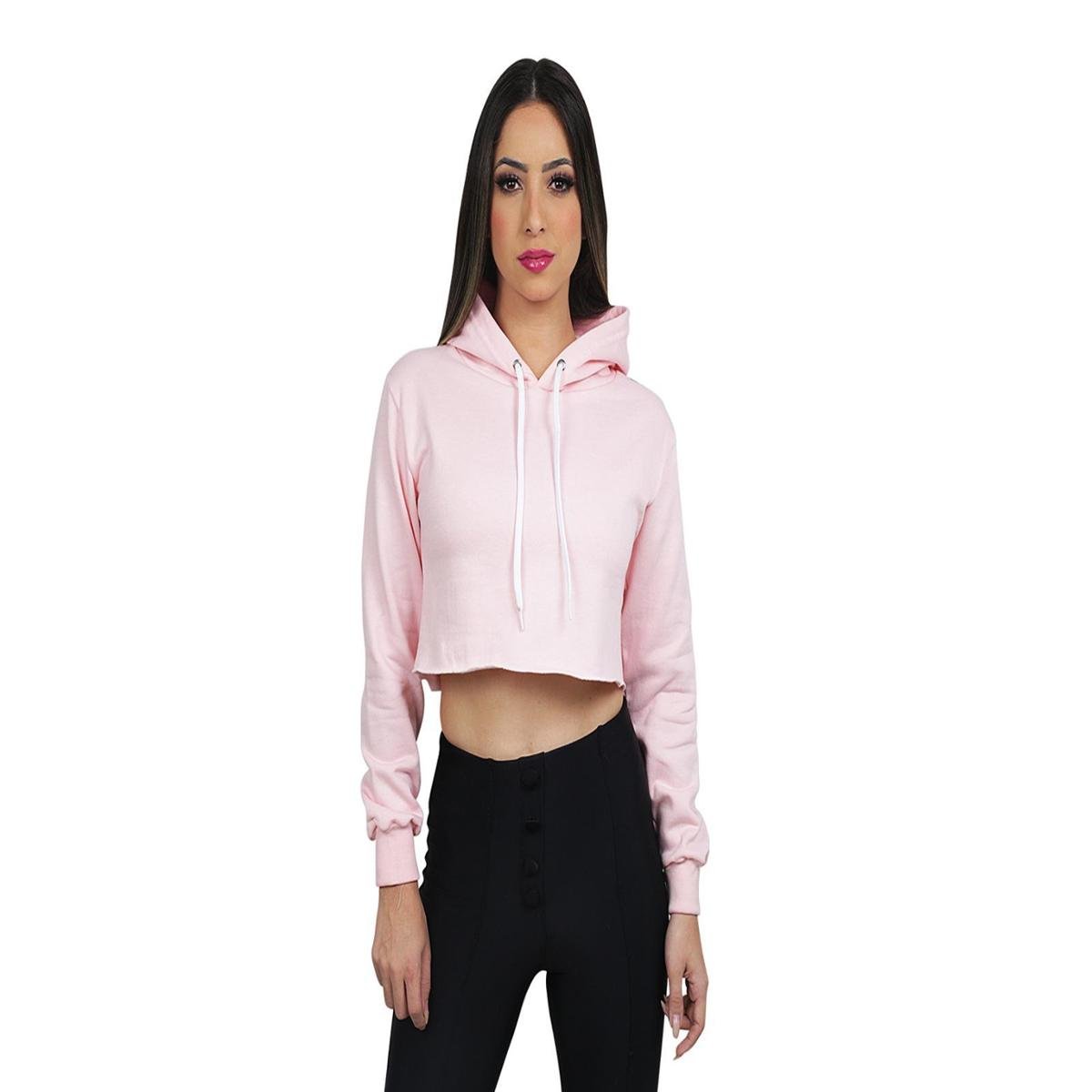 extra cropped moletom com capuz