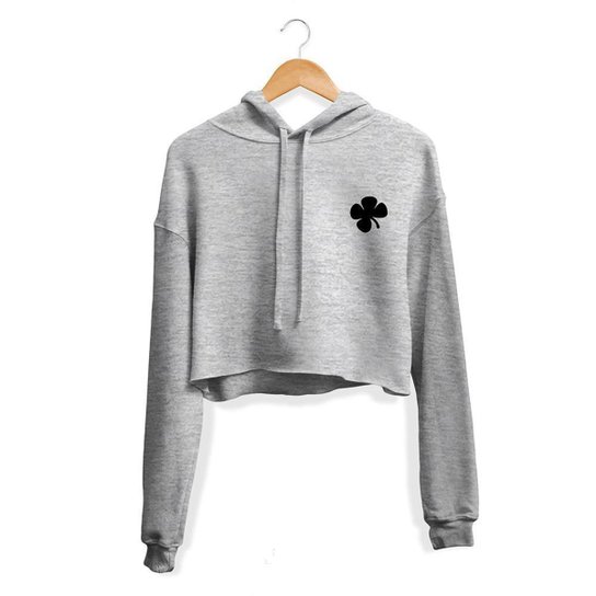 Cropped Moletom Dia a Dia Guido Clothes Feminino - Cinza