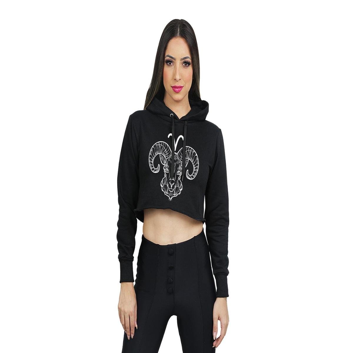 crop moletom com capuz with sweatpants
