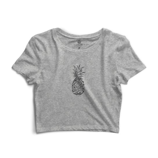 Cropped Morena Deluxe Pineapple - Cinza