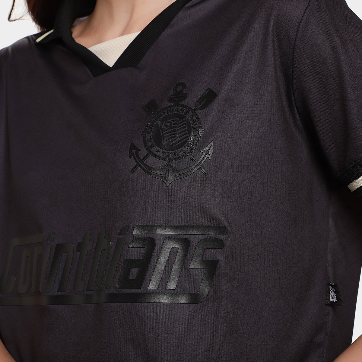 Cropped Oversized Corinthians Feminino - 2