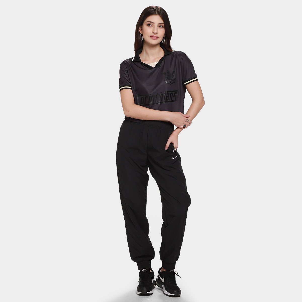 Cropped Oversized Corinthians Feminino - 4