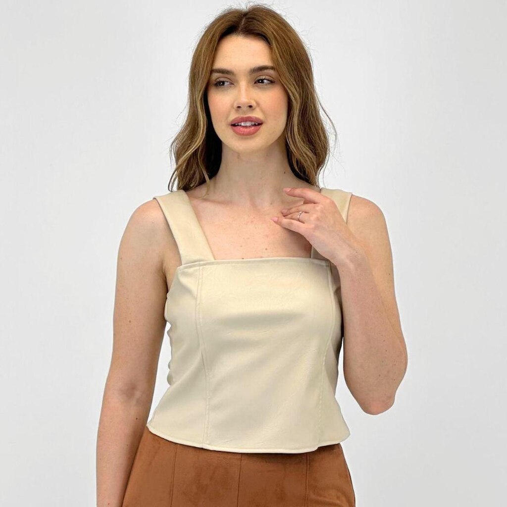 Cropped Pacific Blue Alça Feminino