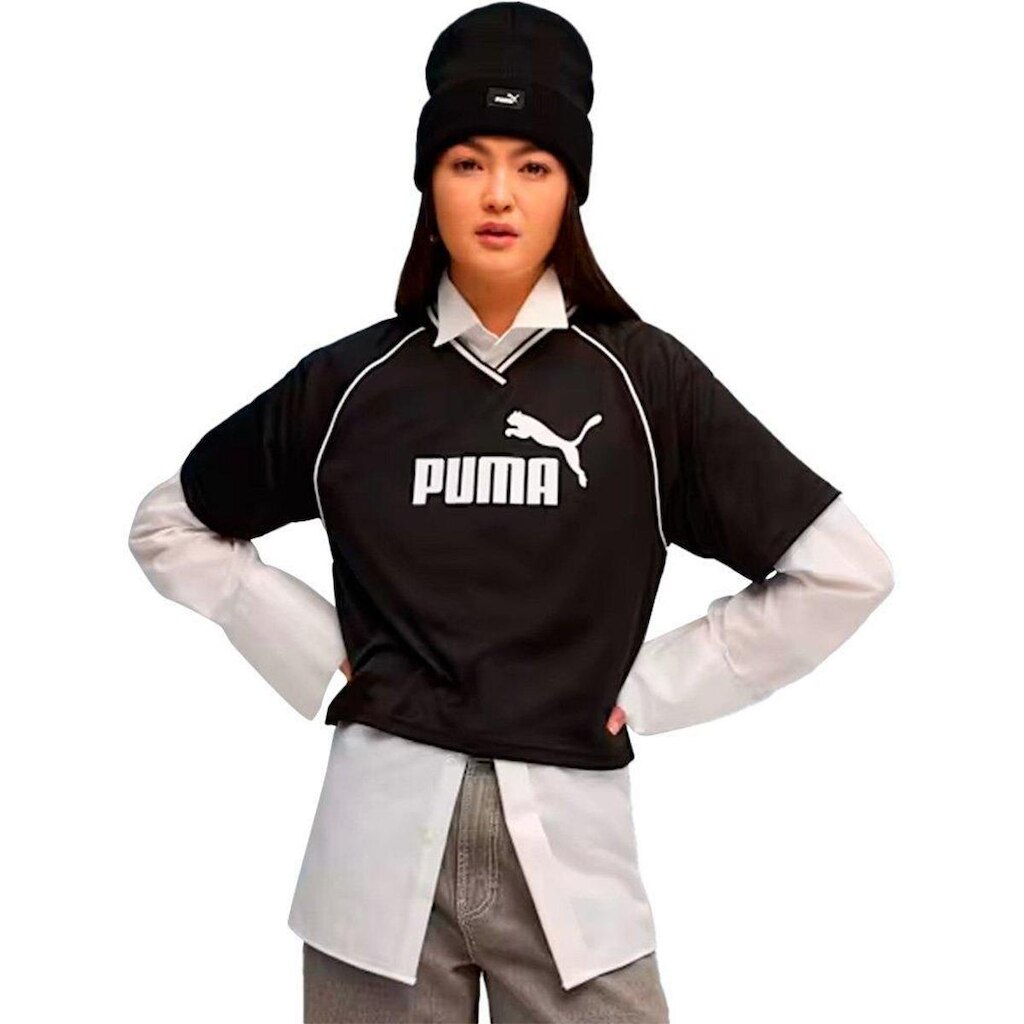 Cropped Puma Essentials Relaxed Football Jersey Feminino