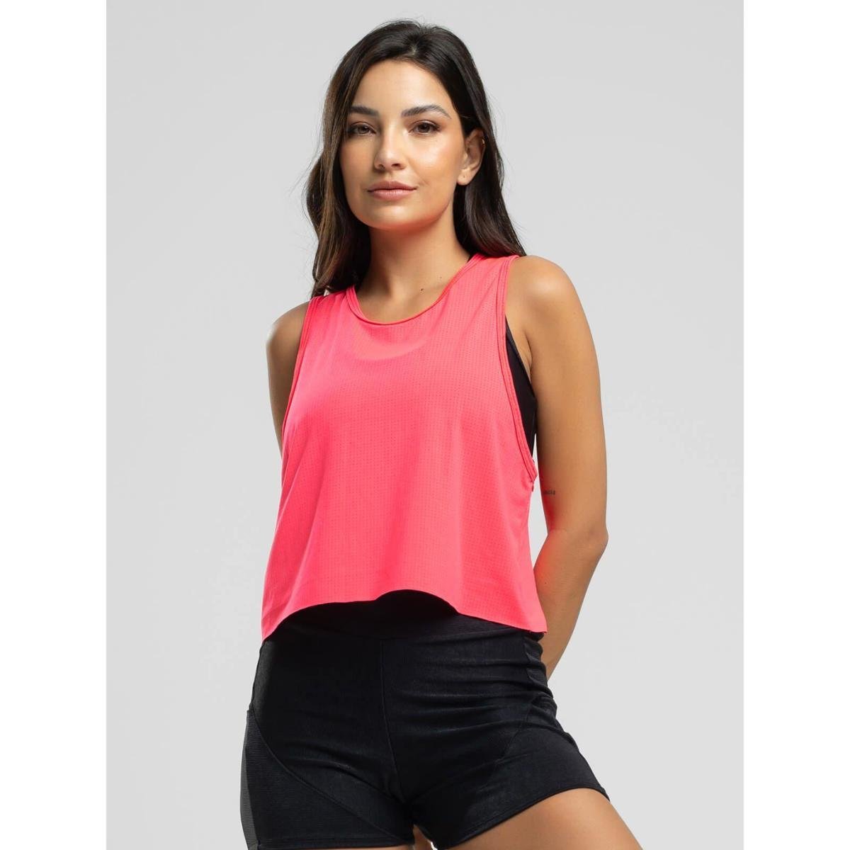 Cropped Regata Feminino Fitness Beach Tennis Tecido Dry Menor preço em Cropped Regata Feminino Fitness Beach Tennis Tecido Dry