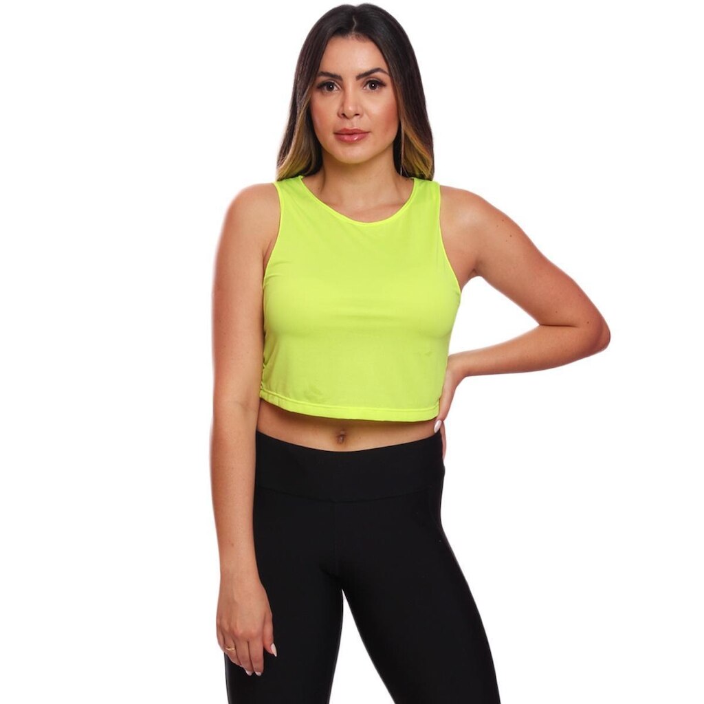 Cropped Regata Good Look Cavado Dry Proteção Solar UV Feminino
