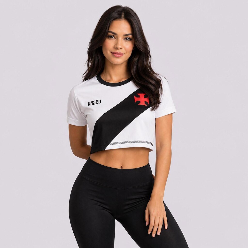 Cropped Vasco Sprint Feminino Branco