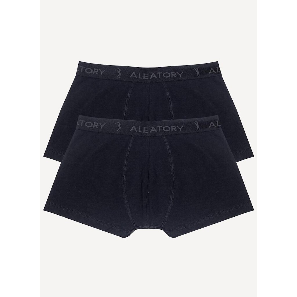 Cueca Aleatory Boxer kit com 2 Preta-Preto-GG