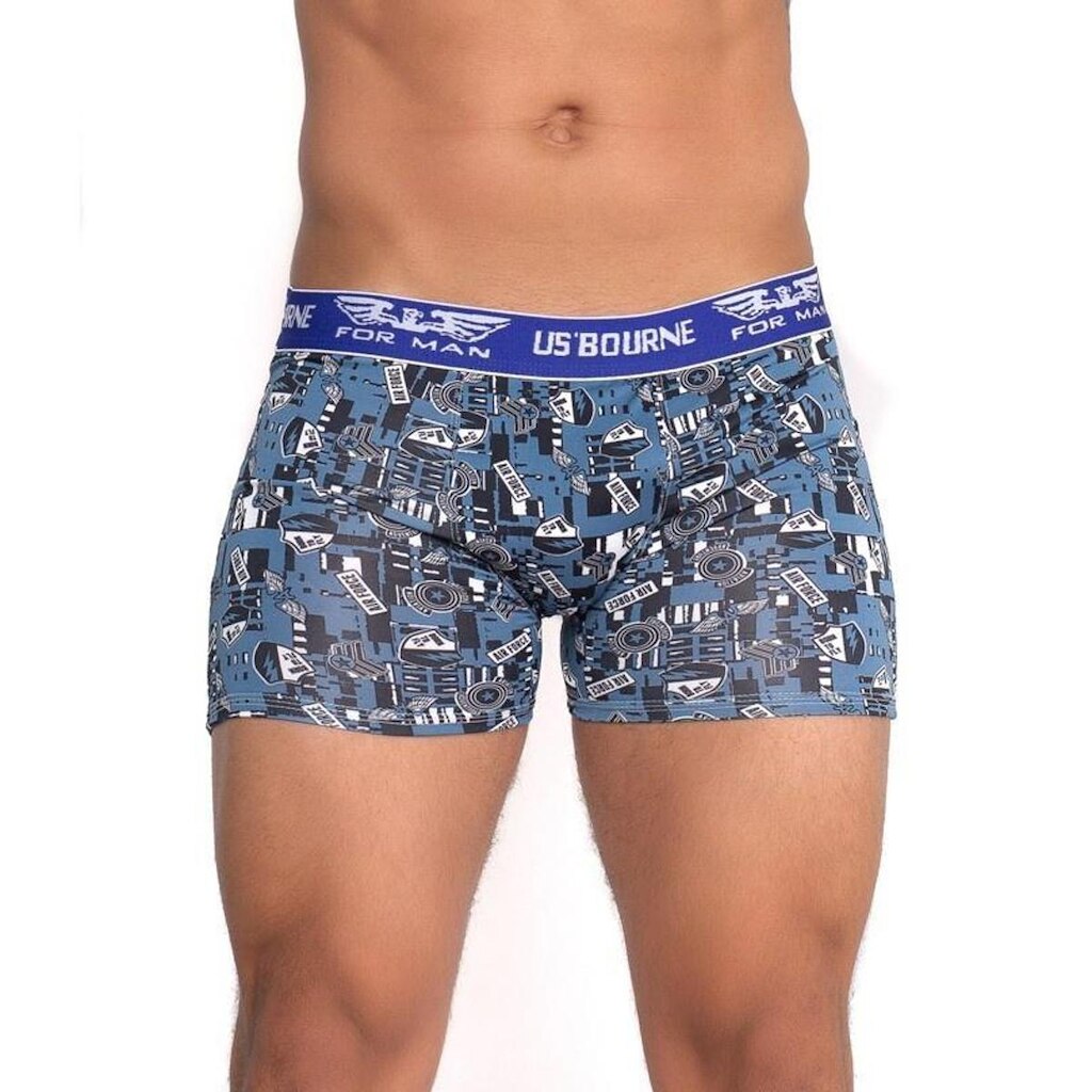 Cueca Box Boxer Em Microfibra Estampada Adulto Atacado