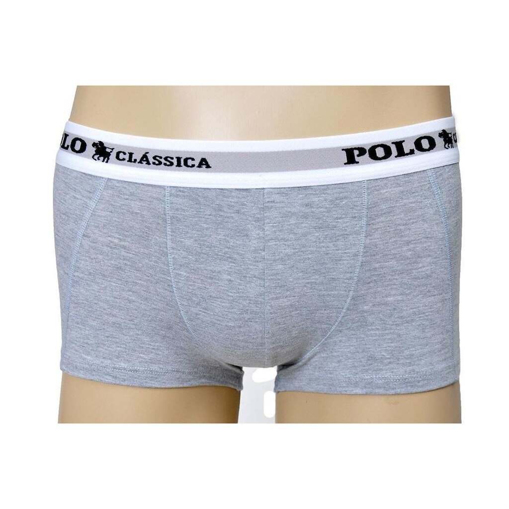 Cueca Boxer Algodão Curta Lisa BY Polo Classica