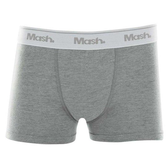 Cueca Boxer Algodão Liso Infantil - Cinza Menor preço em Cueca Boxer Algodão Liso Infantil - Cinza