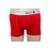 Cueca Boxer Algodão Longa Lisa BY Polo Classica - Vermelho+Branco