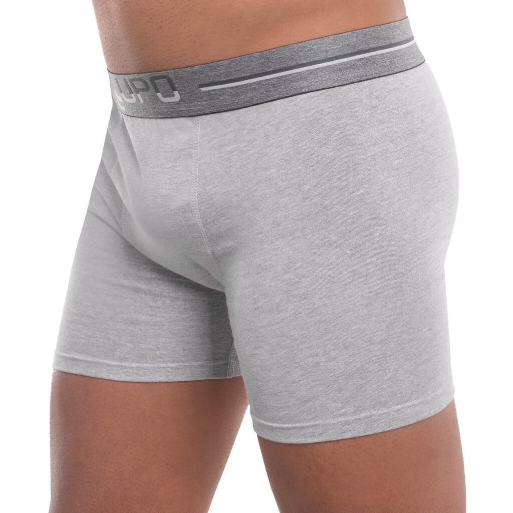 Cueca boxer algodão masculina adulto Lupo