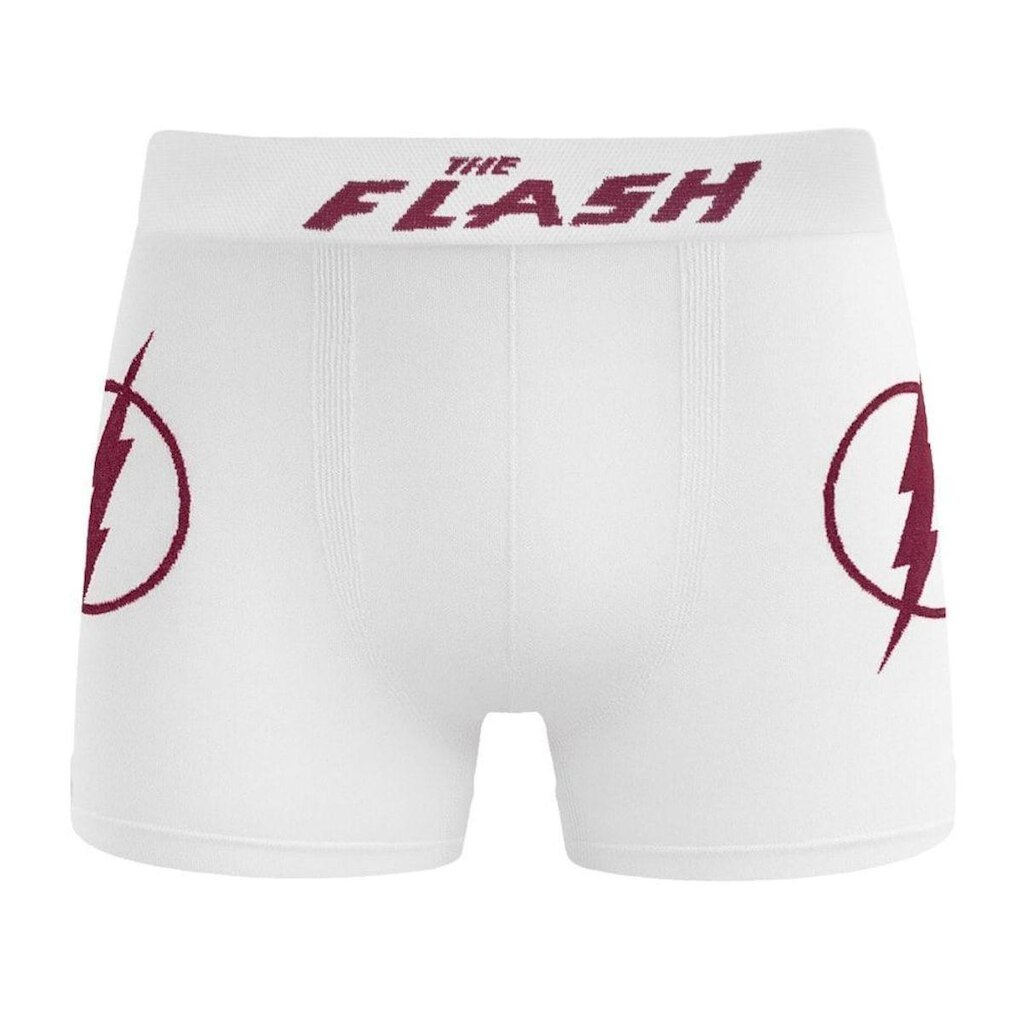 Cueca Boxer Altomax DC Flash Infantil - Branco 6-8