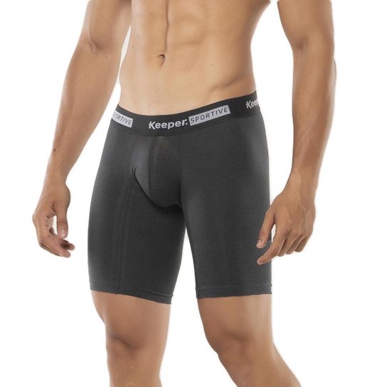 Cueca Boxer Confort Long Leg Previne Assaduras - Chumbo Menor preço em Cueca Boxer Confort Long Leg Previne Assaduras - Chumbo