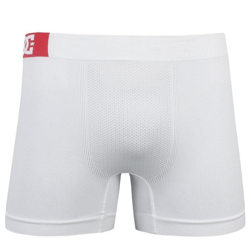 Cueca Boxer DC Shoes Seamless Branco e Vermelho