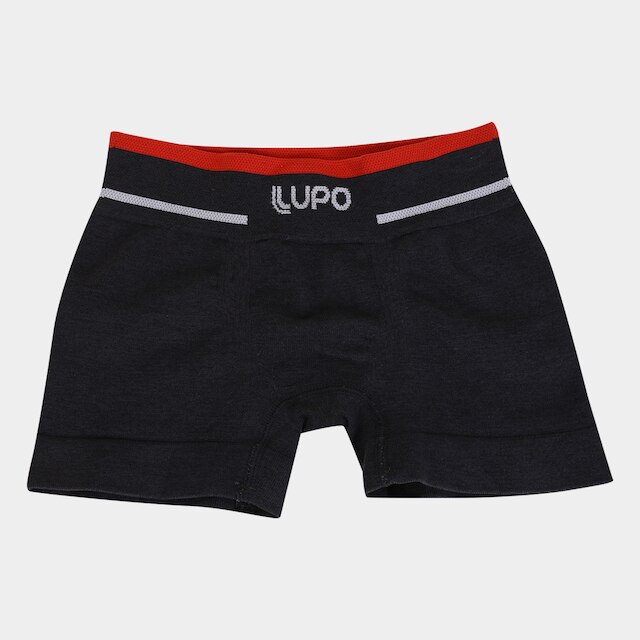 Cueca Boxer Infantil Lupo KM Lisa - Grafite Menor preço em Cueca Boxer Infantil Lupo KM Lisa - Grafite