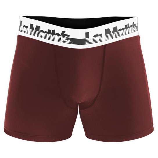 Cueca Boxer La Maths Lisa Microfibra Masculina - Vinho é boa?