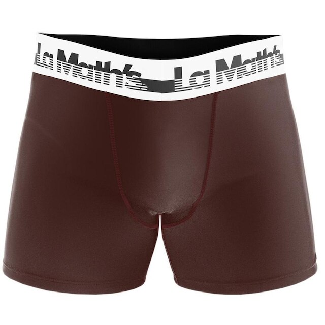 Cueca Boxer La Maths Microfibra Lisa Masculina - Vinho Menor preço em Cueca Boxer La Maths Microfibra Lisa Masculina - Vinho