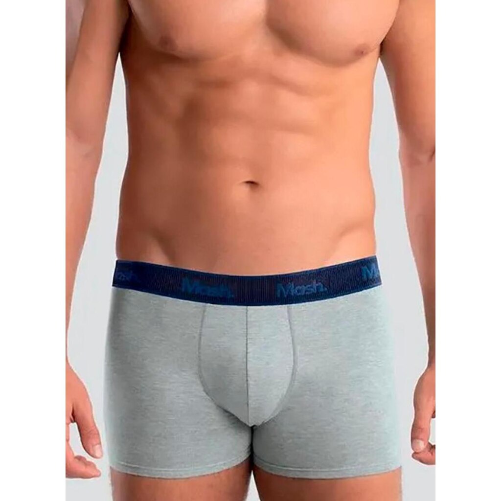 Cueca Boxer Mash 170.108 Masculina Elástico Canelado Cotton T. P/GG
