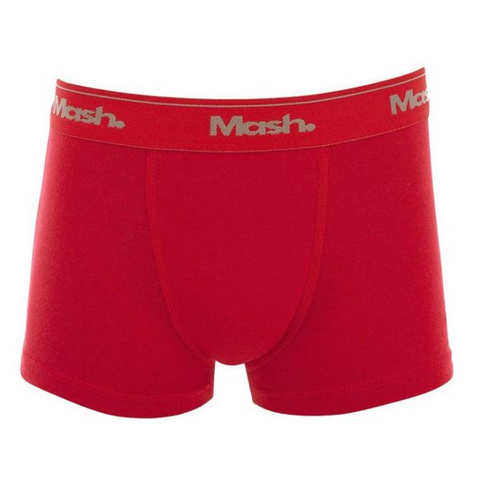CUECA BOXER MASH 190.03 INFANTIL VERMELHO - Cinza Menor preço em CUECA BOXER MASH 190.03 INFANTIL VERMELHO - Cinza