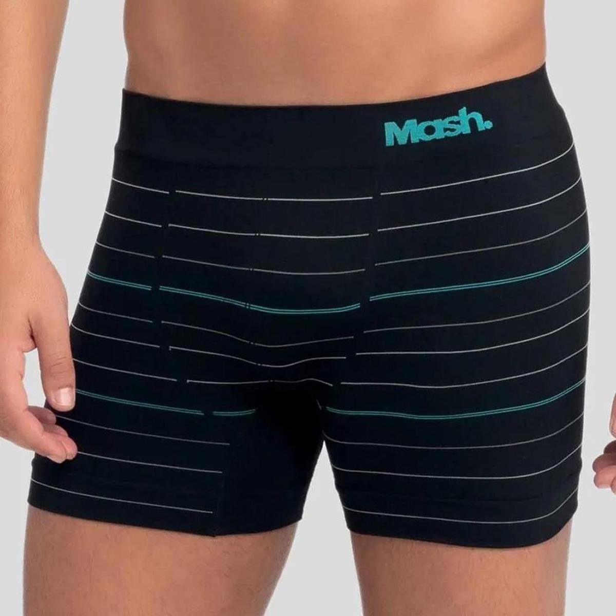 Cueca Boxer Mash Microfibra Listrada sem Costura 710.22 Menor preço em Cueca Boxer Mash Microfibra Listrada sem Costura 710.22