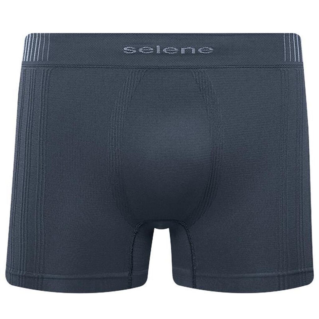 Cueca Boxer Microfibra Sem Costura Selene Cinza Escuro - 11070