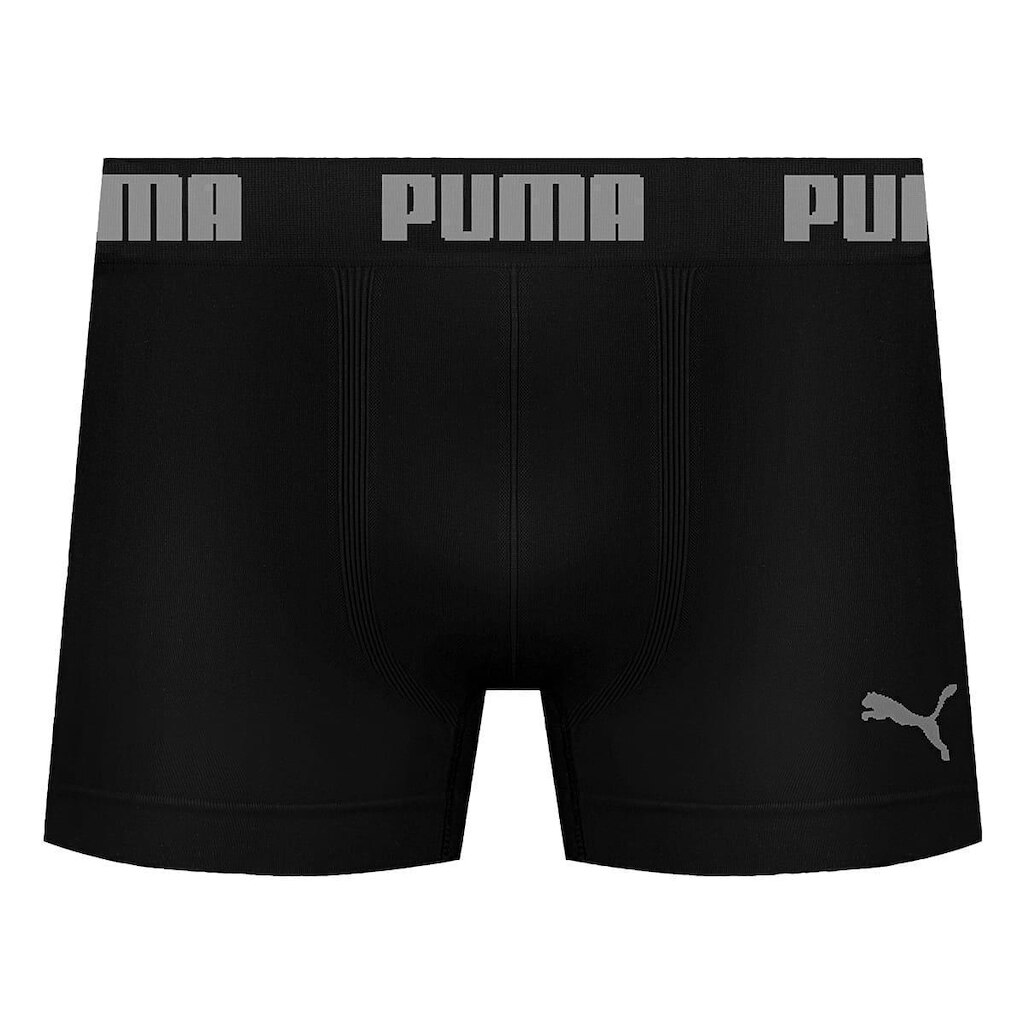 Cueca Boxer Puma Preto Conforto Sem Costura Estilo Original