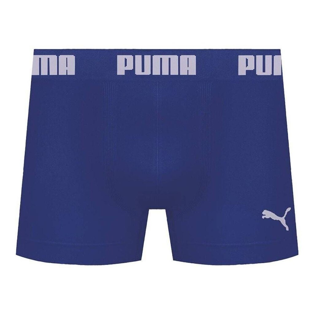 Cueca Boxer Puma Sem Costura Masculina - Azul M