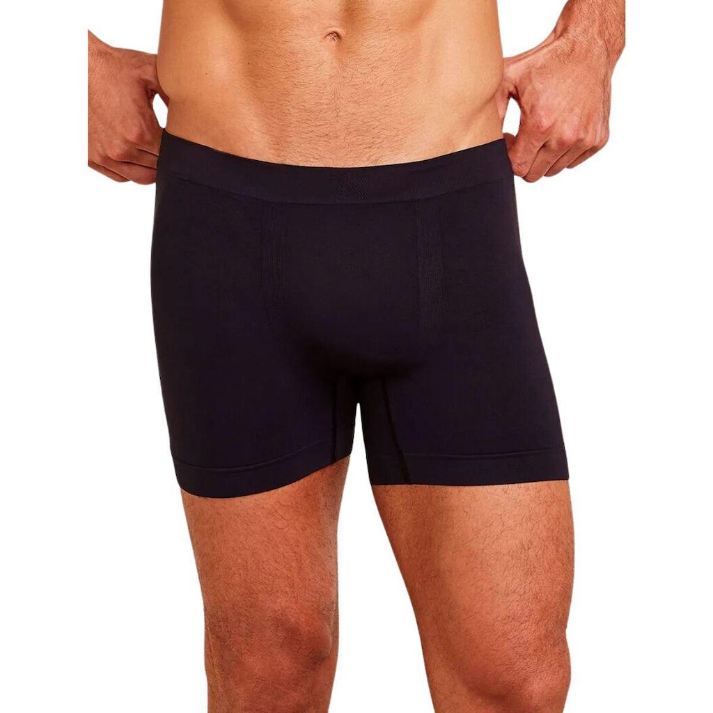 Cueca Boxer Sem Costura Em Microfibra Light - Preto - P