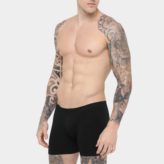 Cueca Boxer Trifil Sem Costura Microfibra - Preto Menor preço em Cueca Boxer Trifil Sem Costura Microfibra - Preto